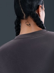 Nike Dark Grey Oversized Phoenix Fleece Crew Neck Sweatshirt - Image 7 of 9