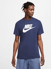 Nike Blue Icon Futura T-Shirt - Image 1 of 10