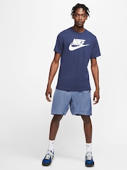 Nike Blue Icon Futura T-Shirt - Image 3 of 10