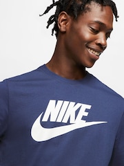 Nike Blue Icon Futura T-Shirt - Image 8 of 10