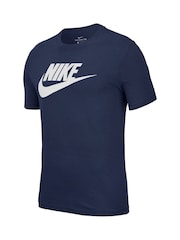 Nike Blue Icon Futura T-Shirt - Image 9 of 10