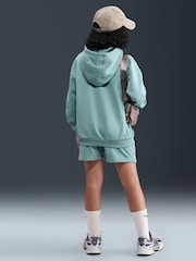 Nike Cannon Blue Oversized College Club Fleece Zip-Up Hoodie - Image 2 of 5