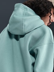 Nike Cannon Blue Oversized College Club Fleece Zip-Up Hoodie - Image 4 of 5