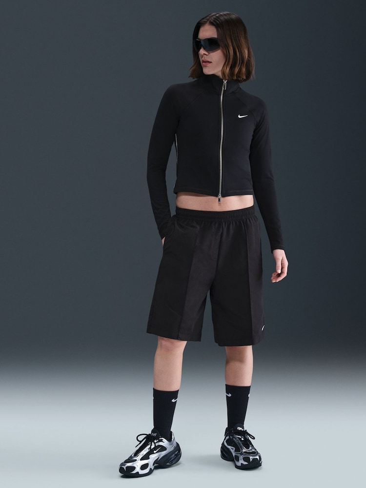 Nike Black Zip Through Sweat Top Jacket - Image 1 of 5