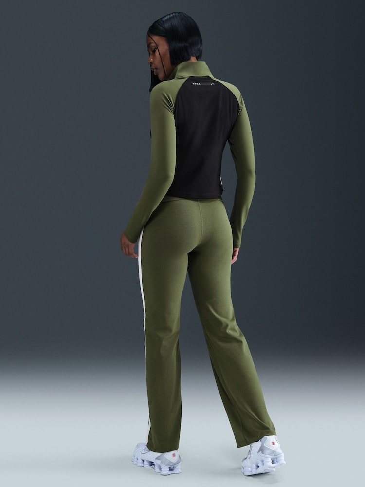 Nike Green High Wiasted Fold Over Leggings - Image 2 of 5 Nike Green High Wiasted Fold Over Leggings - Image 2 of 5