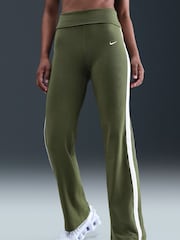 Nike Green High Wiasted Fold Over Leggings - Image 3 of 5