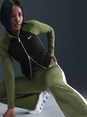 Nike Green High Wiasted Fold Over Leggings - Image 5 of 5