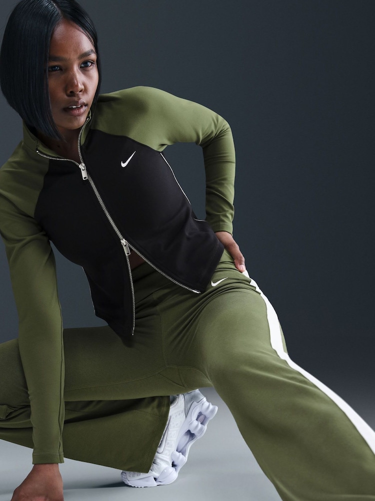 Nike Green High Wiasted Fold Over Leggings - Image 5 of 5 Nike Green High Wiasted Fold Over Leggings - Image 5 of 5