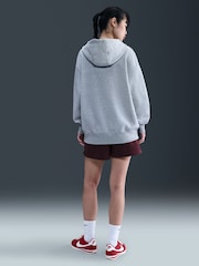 Nike Dark Grey Heather Oversized Phoenix Fleece Graphic Logo Hoodie - Image 2 of 6
