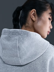 Nike Dark Grey Heather Oversized Phoenix Fleece Graphic Logo Hoodie - Image 4 of 6