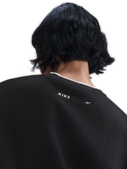 Nike Black Phoenix Fleece Graphic Print Logo Sweatshirt - Image 9 of 10