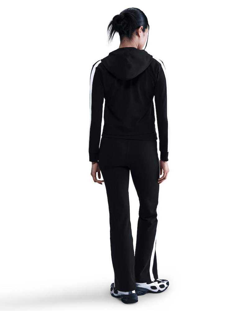 Nike Black White Full Zip Colour Block Hoodie - Image 2 of 5