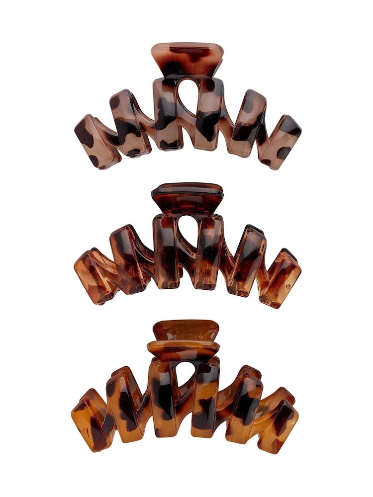 Brush Works Tortoiseshell Claw Clips 3 Pack - Image 2 of 4