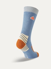 Sealskinz Blue Attlebridge Single Layer Bamboo Mid Length Plain Hiking Socks - Image 2 of 2