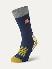 Sealskinz Blue Attlebridge Single Layer Bamboo Mid Length Plain Hiking Socks - Image 1 of 2