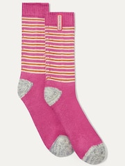Sealskinz Blue Oby Bamboo Mid Length Multi Stripe Socks - Image 3 of 3