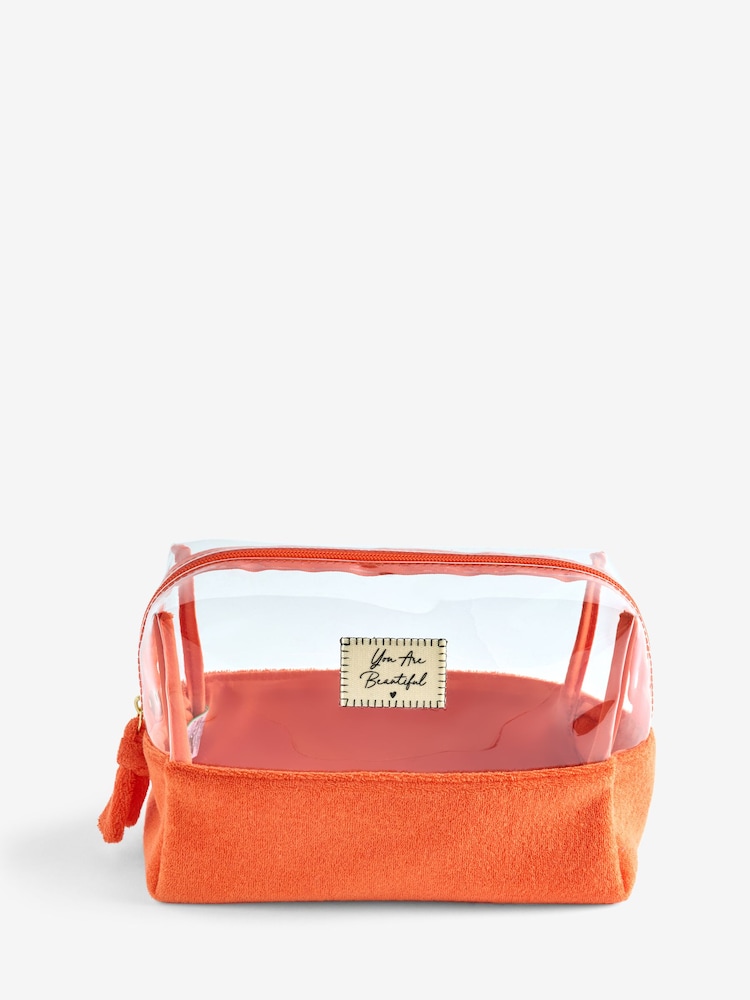 Slogan Towelling Make-Up Bag - Image 1 of 2