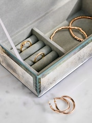 Antique Glass Effect Mirror Jewellery Box - Image 3 of 5