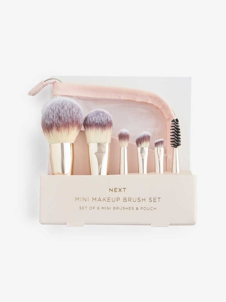 Mini Makeup Brush Travel Set With Pouch - Image 2 of 4 Mini Makeup Brush Travel Set With Pouch - Image 2 of 4