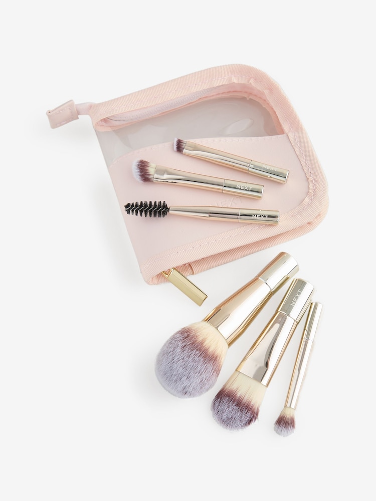 Mini Makeup Brush Travel Set With Pouch - Image 4 of 4 Mini Makeup Brush Travel Set With Pouch - Image 4 of 4