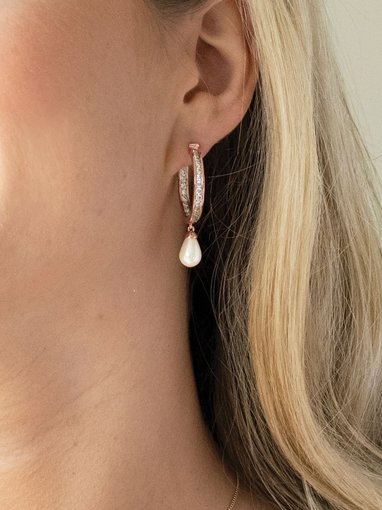 Ivory & Co Pink Tone Helsinki Earrings - Image 2 of 3