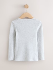 Grey Long Sleeve Ribbed Top (3-16yrs) - Image 5 of 7