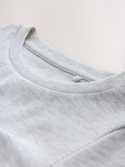 Grey Long Sleeve Ribbed Top (3-16yrs) - Image 6 of 7