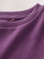 أرجواني - Long Sleeve Ribbed Top (3-16yrs) - صورة 7 من 7