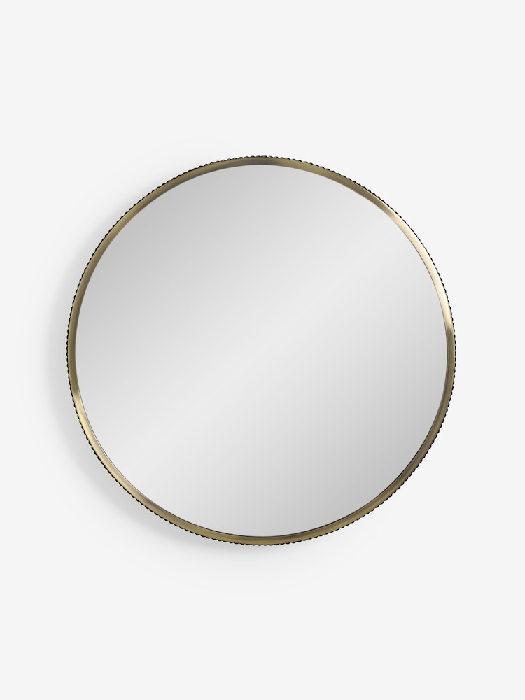 Gold Rib Bathroom Wall Mirror - Image 1 of 3