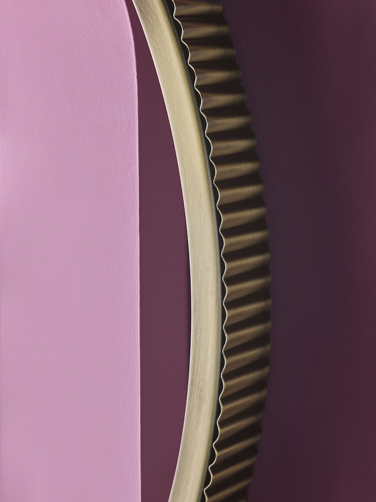 Gold Rib Bathroom Wall Mirror - Image 2 of 5 Gold Rib Bathroom Wall Mirror - Image 2 of 5