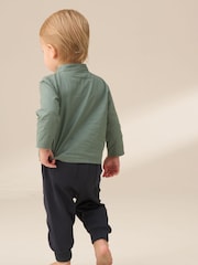 Angel & Rocket Green Hartley 100% Cotton Woven Shirt Bodice with Trousers Set - Image 2 of 6