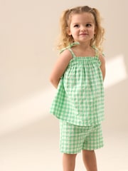 Angel & Rocket Green Connie Gingham Top and Shorts - Image 1 of 7