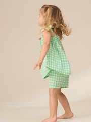 Angel & Rocket Green Connie Gingham Top and Shorts - Image 3 of 7