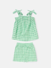 Angel & Rocket Green Connie Gingham Top and Shorts - Image 5 of 7