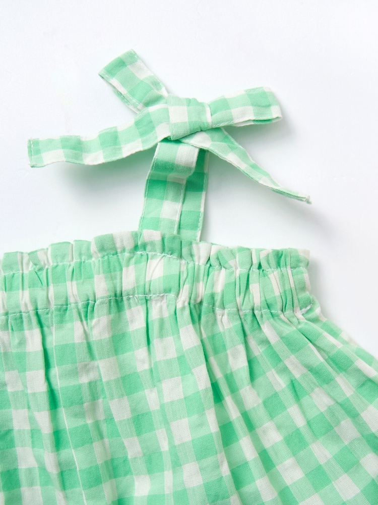 Angel & Rocket Green Connie Gingham Top and Shorts - Image 7 of 7