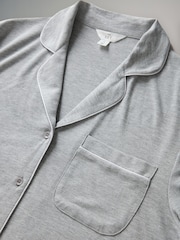 The Set 2 Pack Viscose Blend Button Through Long Pyjamas with Piping - صورة 6 من 8