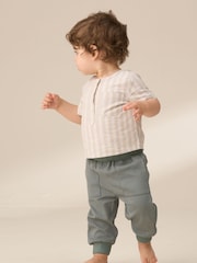Angel & Rocket Natural Sonny 100% Cotton Woven Shirt Bodice with Trousers Set - Image 2 of 7