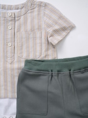 Angel & Rocket Natural Sonny 100% Cotton Woven Shirt Bodice with Trousers Set - Image 7 of 7