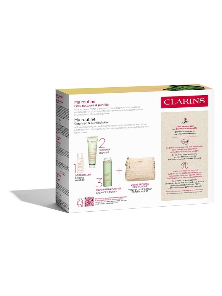Clarins Cleansing Trousse Combination to Oily Skin Gift Set (Worth £58) - Image 4 of 4