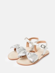 Angel & Rocket Silver Kiki Bow Sandals - Image 1 of 4