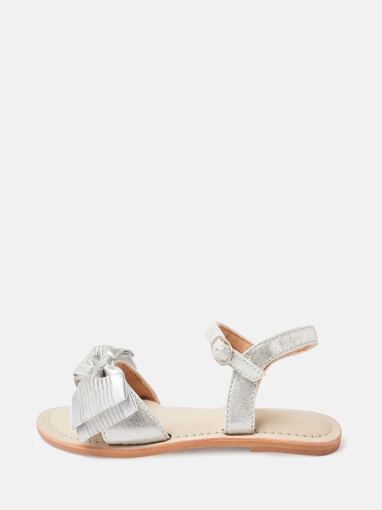 Angel & Rocket Silver Kiki Bow Sandals - Image 3 of 4