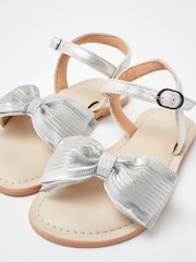 Angel & Rocket Silver Kiki Bow Sandals - Image 4 of 4