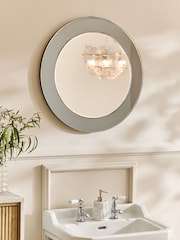 Silver Two Tone Bathroom Wall Mirror - Image 1 of 2
