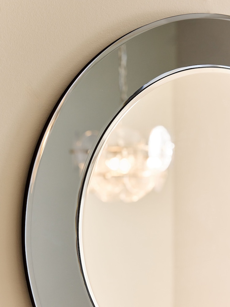 Silver Two Tone Bathroom Wall Mirror - Image 2 of 2