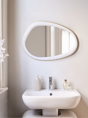 Grey Mia Pebble Round Bathroom Wall Mirror - Image 3 of 6