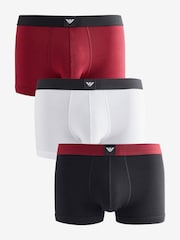 Emporio Armani Red/Black Boxers 3 Pack - Image 1 of 5