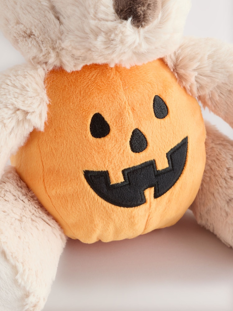 Cream Pumpkin Bear Soft Plush Toy - Image 4 of 4