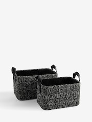 Grey Bronx Set of 2 Storage Basket - Image 1 of 1