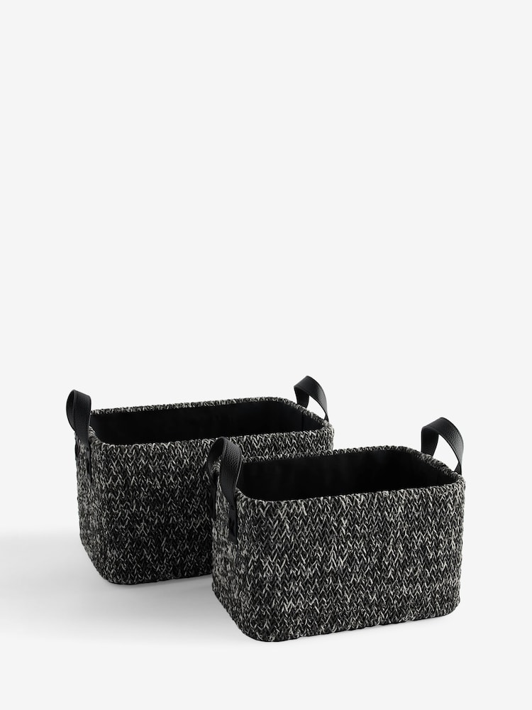 Grey Bronx Set of 2 Storage Basket - Image 1 of 1