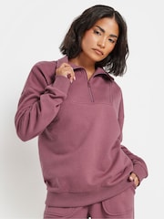 PixieGirl Petite Pink Quarter Zip Sweatshirt - Image 2 of 6